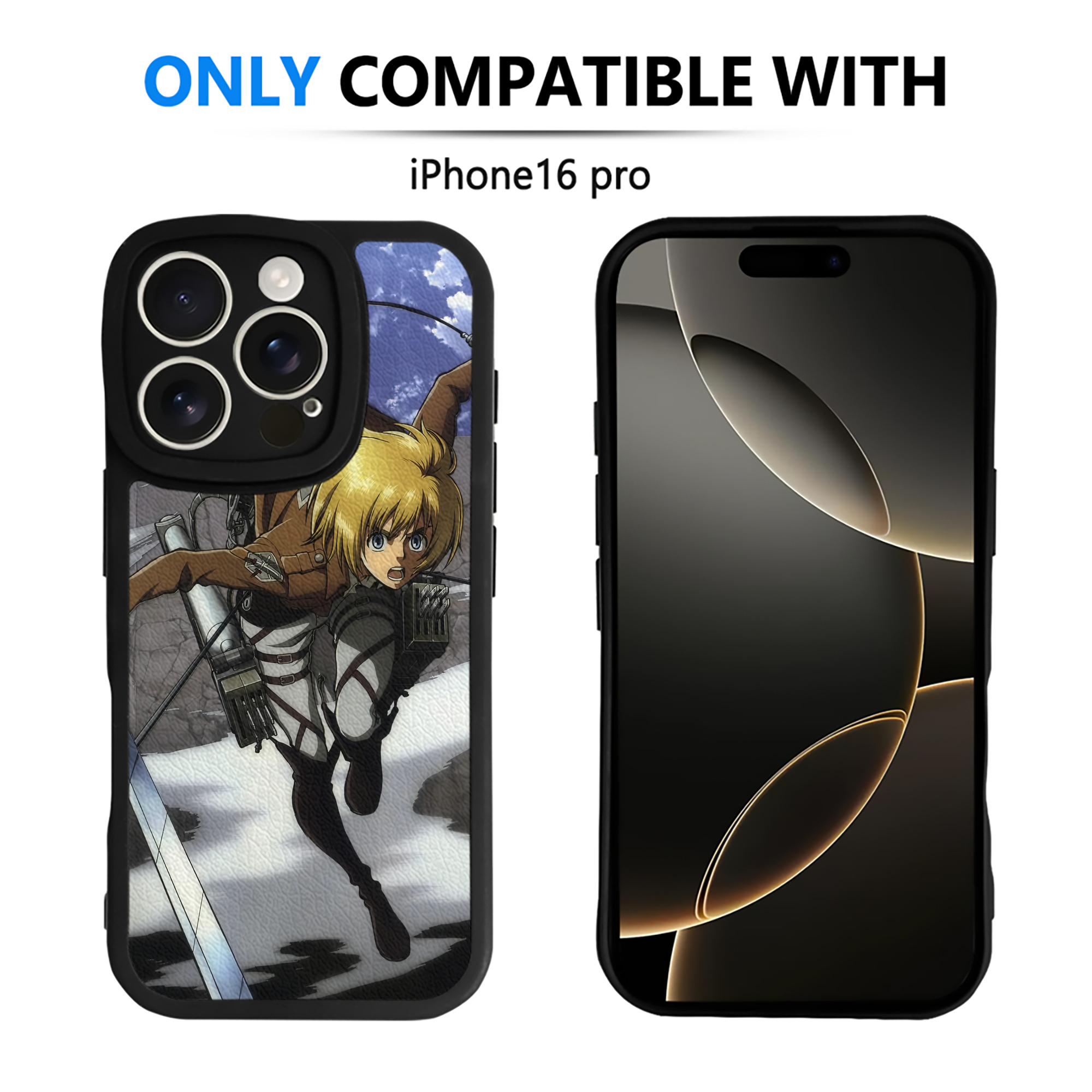 （画像用） 進撃の巨人 Attack on Titan 【iPhone 16シリーズ対応】シリコンスマホケース（レザー調） 材質：シリコン